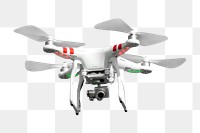 Spying quadcopter drone png, transparent background