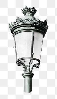 Png street lantern, isolated collage element, transparent background