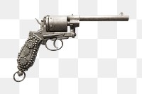 Antique pistol png, isolated collage element, transparent background