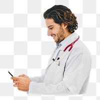 Male medical doctor  png, transparent background