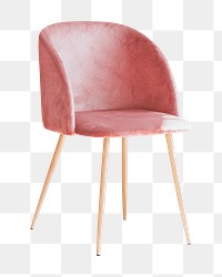 Pink chair png, isolated object, transparent background