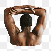 Athletic man png element, transparent background