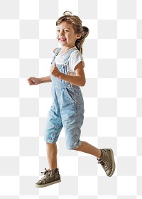 Cheerful little girl png, transparent background