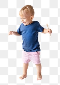 Cheerful toddler  png, transparent background