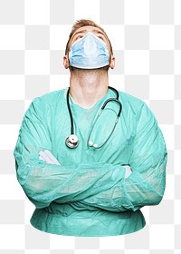 Medical staff png element, transparent background