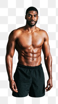 Athletic man png element, transparent background