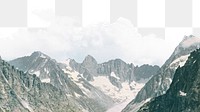 PNG View of Chamonix Alps summit in France collage element, transparent background