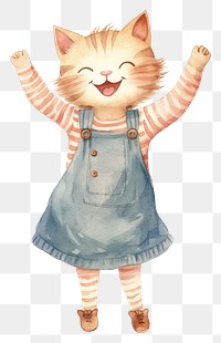 PNG Cat girl student smiling mammal fun. AI generated Image by rawpixel.
