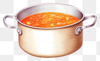 PNG Stainless steel pot dish bowl soup. AI generated Image by rawpixel.