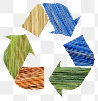 PNG Recycle leaf art white background. AI generated Image by rawpixel.