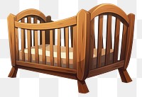 PNG Crib furniture wood bed. AI generated Image by rawpixel.
