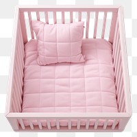 PNG Crib furniture pink bed. AI generated Image by rawpixel.