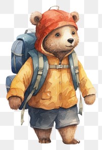 PNG Bear backpack cute representation. 