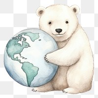 PNG Bear cartoon mammal globe. 