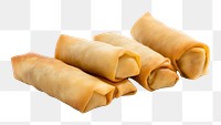 PNG Fried spring roll food dish white background. AI generated Image by rawpixel.