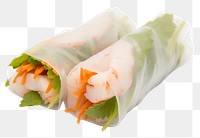 PNG Vietnamese spring roll food white background vegetable. AI generated Image by rawpixel.