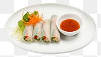 PNG Vietnamese spring roll dish plate food meal. 