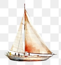 PNG  Boat sailboat painting vehicle. AI generated Image by rawpixel.
