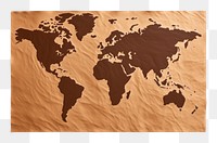 PNG  World map brown topography. AI generated Image by rawpixel.