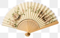 PNG Japanese original paper hand fan handicraft pattern blossom. 