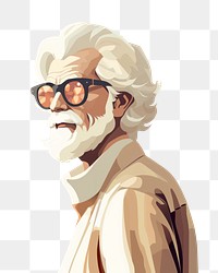 PNG Scientist portrait glasses sketch. 