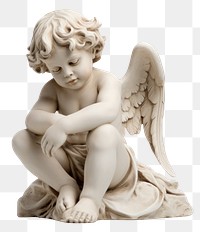 PNG Cherub statue angel white. 