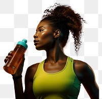 PNG  Bottle sports adult woman. AI generated Image by rawpixel.
