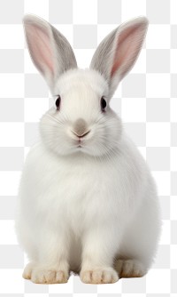 PNG White rabbit animal mammal rodent. AI generated Image by rawpixel.