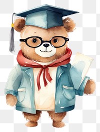 PNG Bear student graduation cartoon  