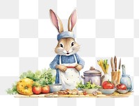 PNG  Rabbit cooking mammal food representation. AI generated Image by rawpixel.