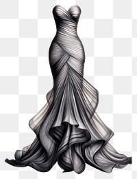 PNG Dress drawing fashion wedding. AI generated Image by rawpixel.