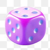 Dice game eight-ball relaxation.  PNG with transparent background.