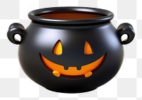 PNG Witch cauldron halloween pottery jack-o'-lantern. 