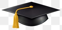 PNG Graduation cap white background intelligence achievement. AI generated Image by rawpixel.