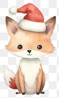 PNG Christmas animal cartoon cute white background. 