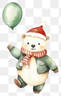 PNG Christmas animal snowman cartoon cute. 