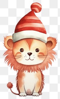 PNG Christmas lion cartoon cute toy. 