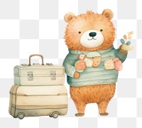 PNG Travel luggage cartoon cute. AI generated Image by rawpixel.