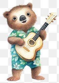 PNG Sloth cartoon guitar animal. 