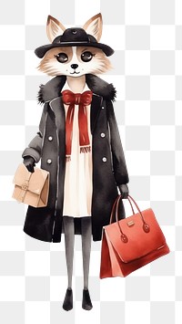 PNG Handbag fashion cartoon adult. 