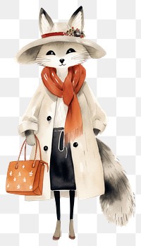 PNG Fashion cartoon animal white. 