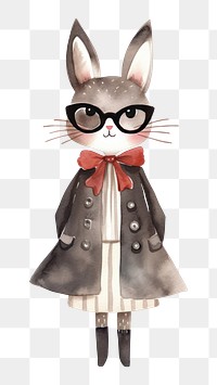 PNG Fashion animal cartoon cute white background. AI generated Image by rawpixel.