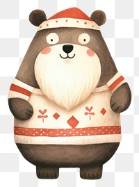 PNG Lively rabbit character christmas snowman winter. 