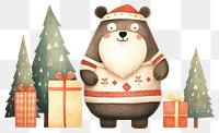 PNG Lively rabbit character christmas snowman winter. 