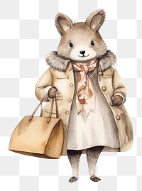 PNG Fashion cartoon animal coat. 