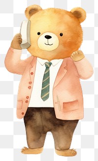 PNG Cute bear cartoon toy  