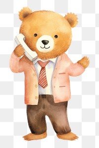 PNG Cute bear cartoon toy  