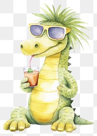 PNG Crocodile sunglasses cartoon animal. AI generated Image by rawpixel.