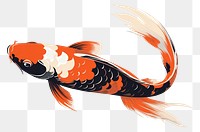 PNG Fish koi animal underwater. 