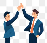 PNG  Happy office workers high five adult togetherness businesswear. AI generated Image by rawpixel.